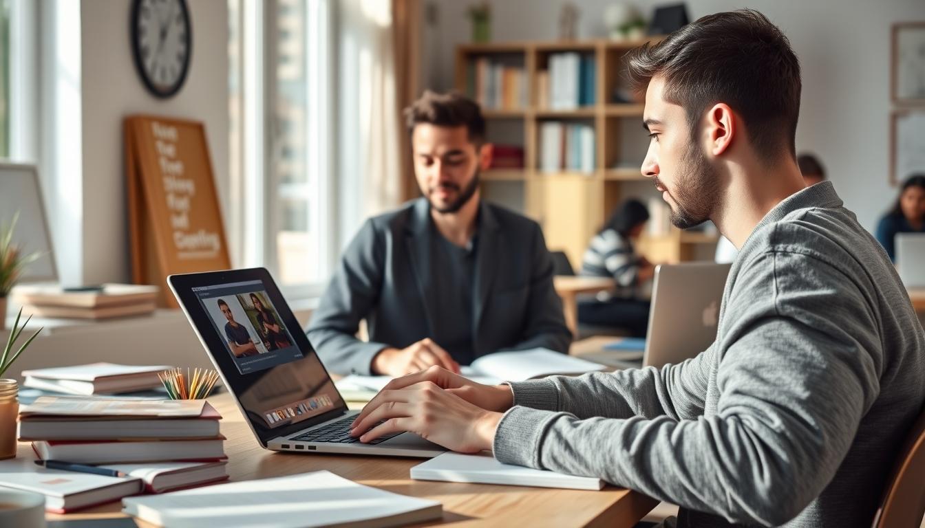 Digital learning platform with online study materials